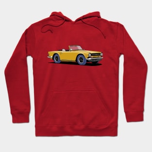 Triumph TR6 Car in mustard Hoodie